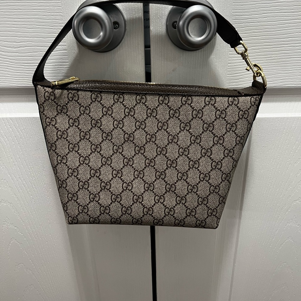 Brown and Black Patterned Shoulder Bag